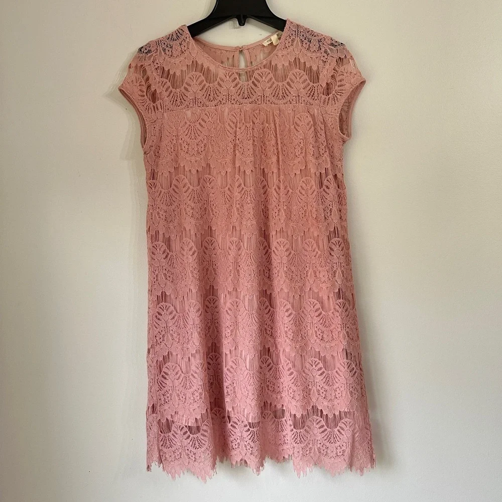 Rebellion | Dresses | Rebellion Pink Lace Mini Dress Size Medium | Poshmark